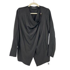 Blank NYC Drape Front Blazer Jacket Lightweight Black Size XS NWT